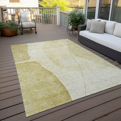 Addison Rugs Modern Gold Washable Indoor-Outdoor Rug