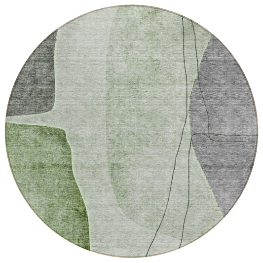 Addison Rugs Modern Green Washable Indoor-Outdoor Rug