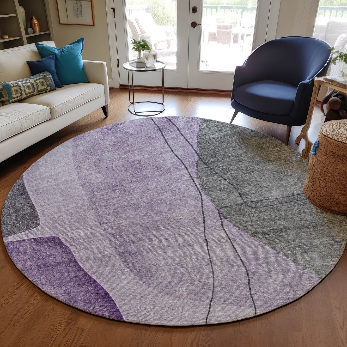 Addison Rugs Modern Purple Washable Indoor-Outdoor Rug
