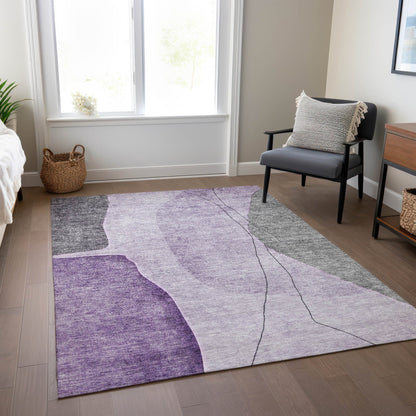 Addison Rugs Modern Purple Washable Indoor-Outdoor Rug