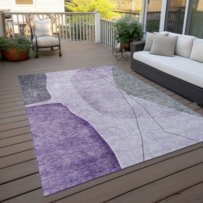 Addison Rugs Modern Purple Washable Indoor-Outdoor Rug