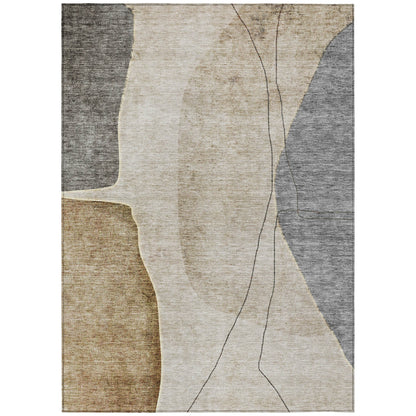 Addison Rugs Modern Taupe Washable Indoor-Outdoor Rug