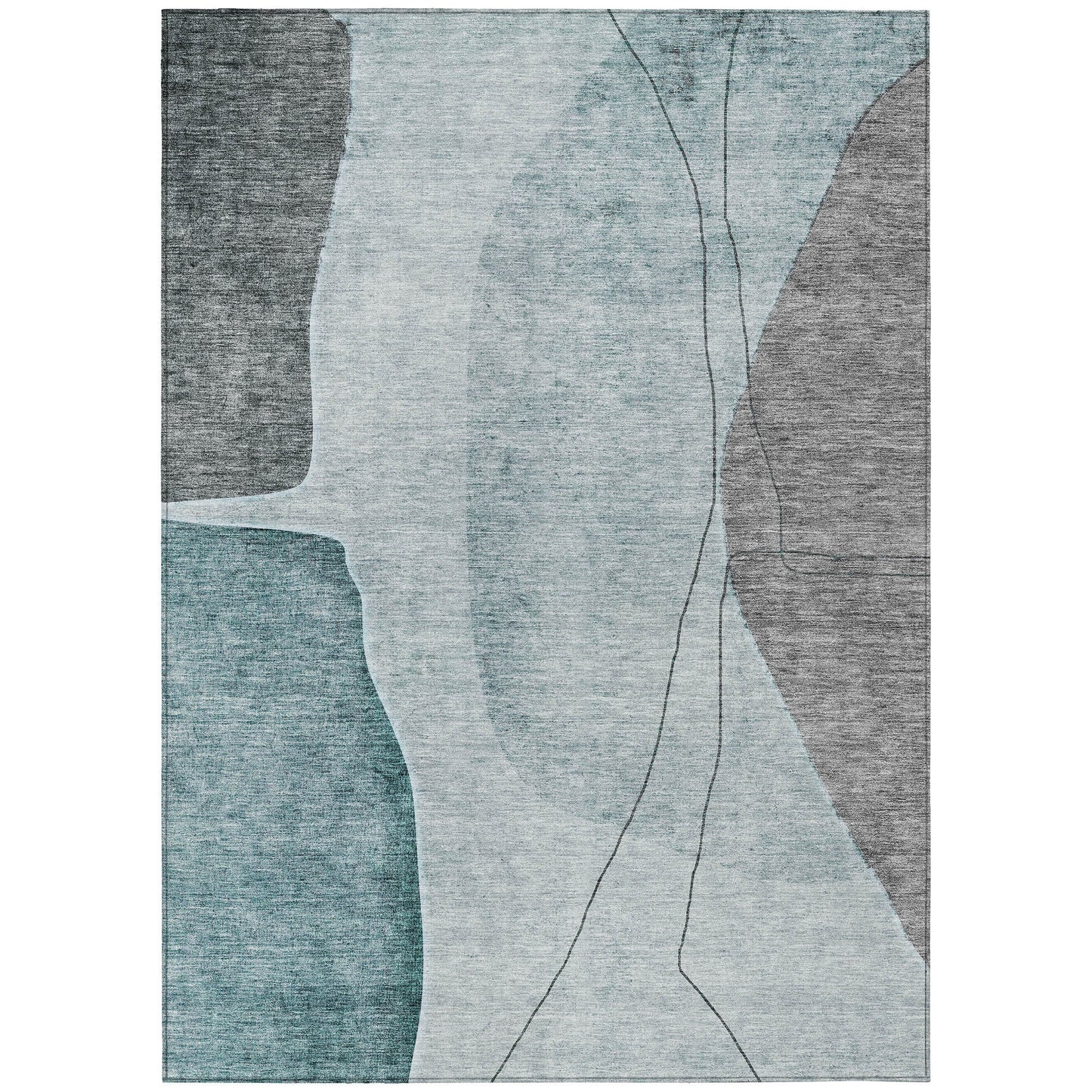 Addison Rugs Modern Teal Washable Indoor-Outdoor Rug