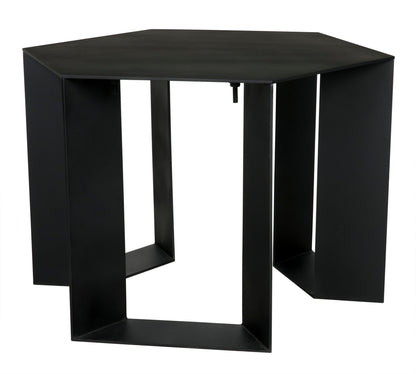 Modicus Side Table, Black Steel-Side Tables-Noir-Sideboards and Things