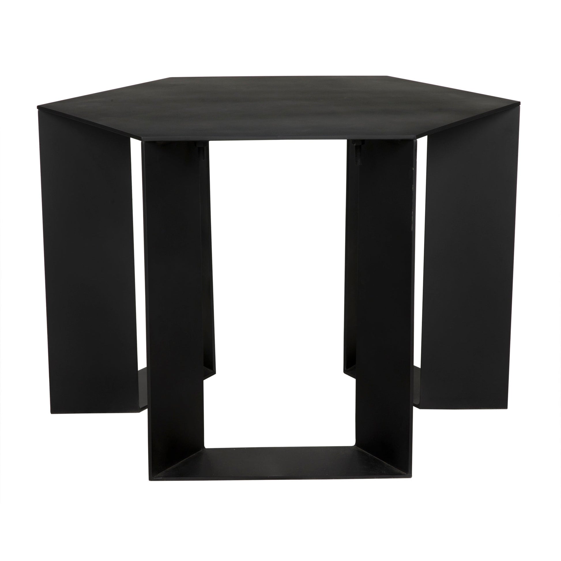 Modicus Side Table, Black Steel-Side Tables-Noir-Sideboards and Things