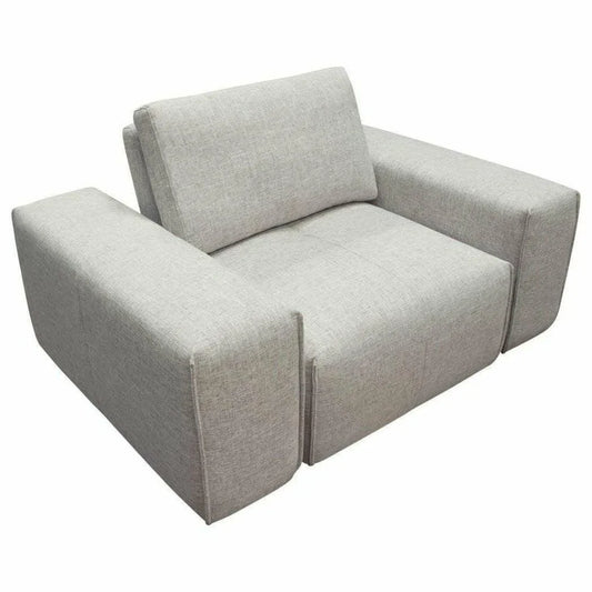 Modular 1-Seater with Adjustable Backrest in Light Grey Fabric Modular Sofas Sideboards and Things  By Diamond Sofa