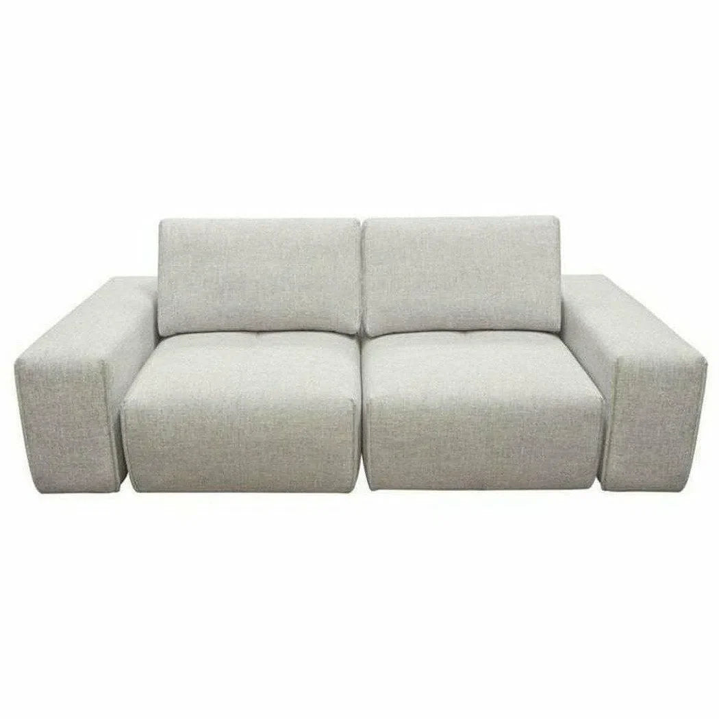 Modular 2-Seater with Adjustable Backrests in Light Grey Fabric Modular Sofas Sideboards and Things  By Diamond Sofa