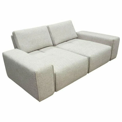 Modular 2-Seater with Adjustable Backrests in Light Grey Fabric Modular Sofas Sideboards and Things  By Diamond Sofa