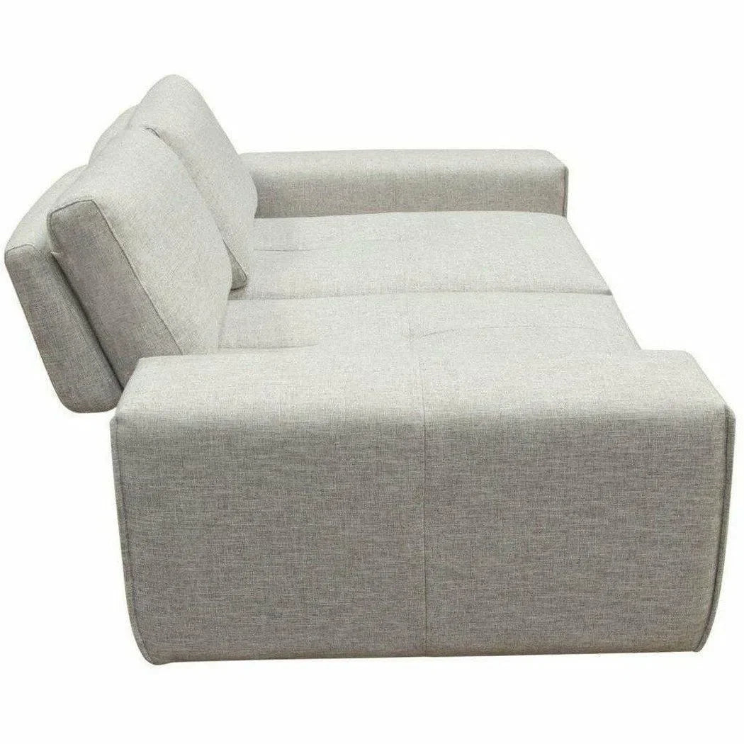 Modular 2-Seater with Adjustable Backrests in Light Grey Fabric Modular Sofas Sideboards and Things  By Diamond Sofa