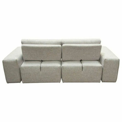 Modular 2-Seater with Adjustable Backrests in Light Grey Fabric Modular Sofas Sideboards and Things  By Diamond Sofa