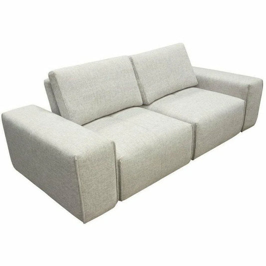 Modular 2-Seater with Adjustable Backrests in Light Grey Fabric Modular Sofas Sideboards and Things  By Diamond Sofa