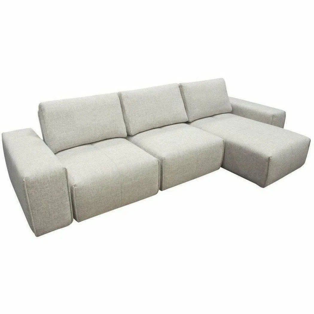 Modular 3-Seater Chaise Sectional with Adjustable Backrest Modular Sofas Sideboards and Things  By Diamond Sofa