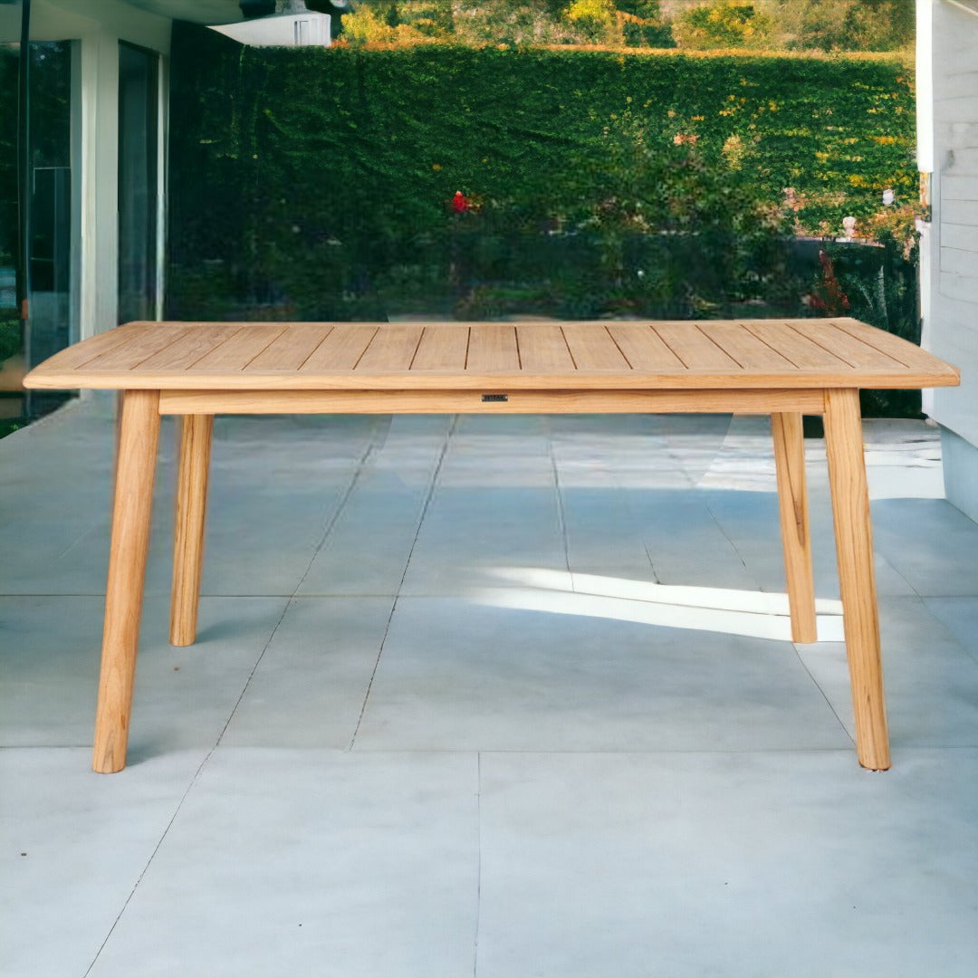 Modurn Rectangular Teak Outdoor Dining Table-Outdoor Dining Tables-HiTeak-Sideboards and Things