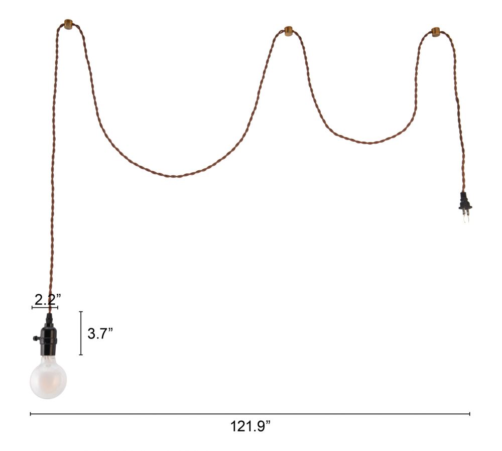 Zuo Modern Molly Steel Black Ceiling Lamp