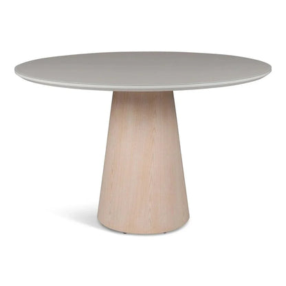 Urbia Mona Lacquered Glass Top Round Dining Table