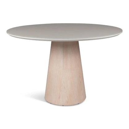 Urbia Mona Lacquered Glass Top Round Dining Table
