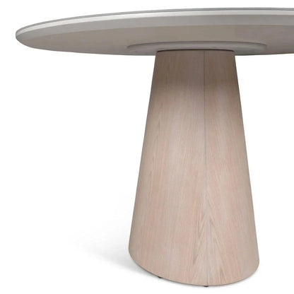 Urbia Mona Lacquered Glass Top Round Dining Table