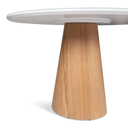 Urbia Mona Lacquered Glass Top Round Dining Table
