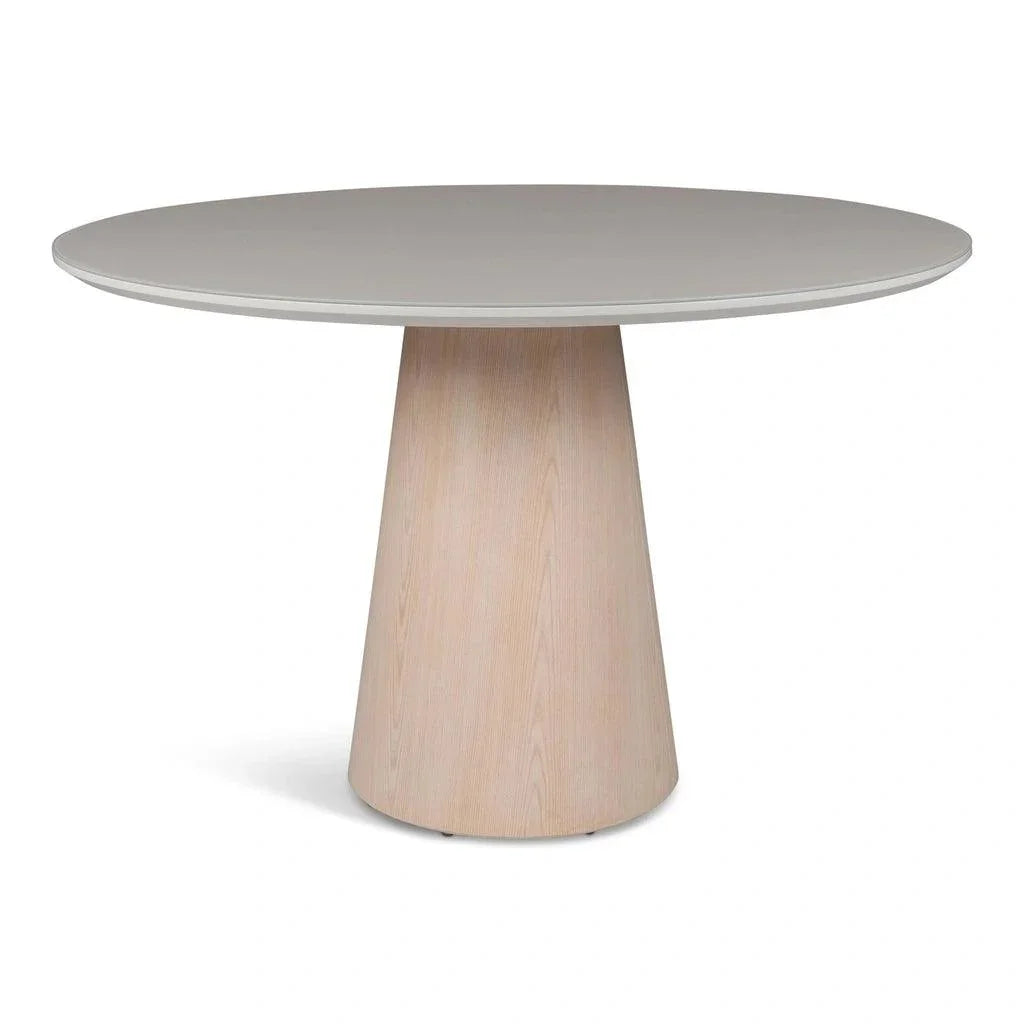 Urbia Mona Lacquered Glass Top Round Dining Table