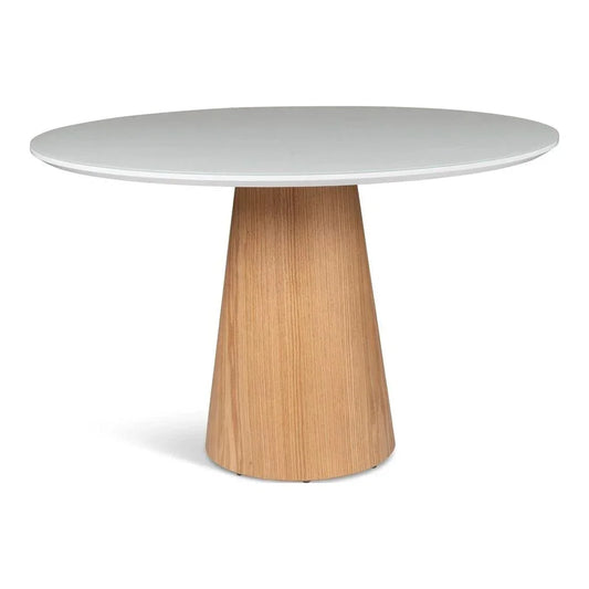 Urbia Mona Lacquered Glass Top Round Dining Table