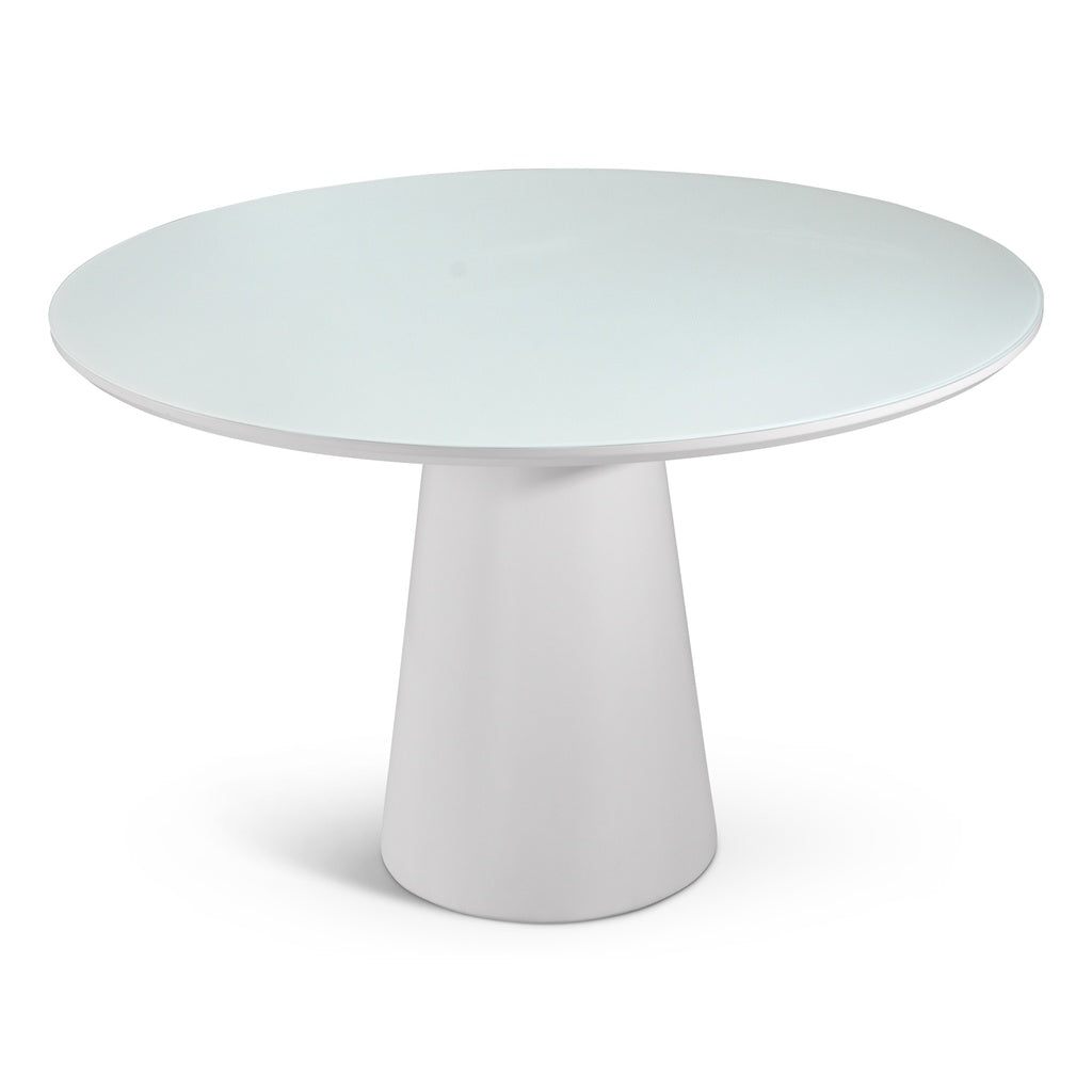 Urbia Mona Lacquered Glass Top Round Dining Table