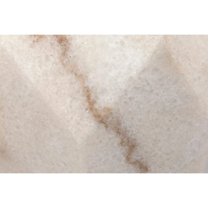 Monolith Marble White Geometric Side Table