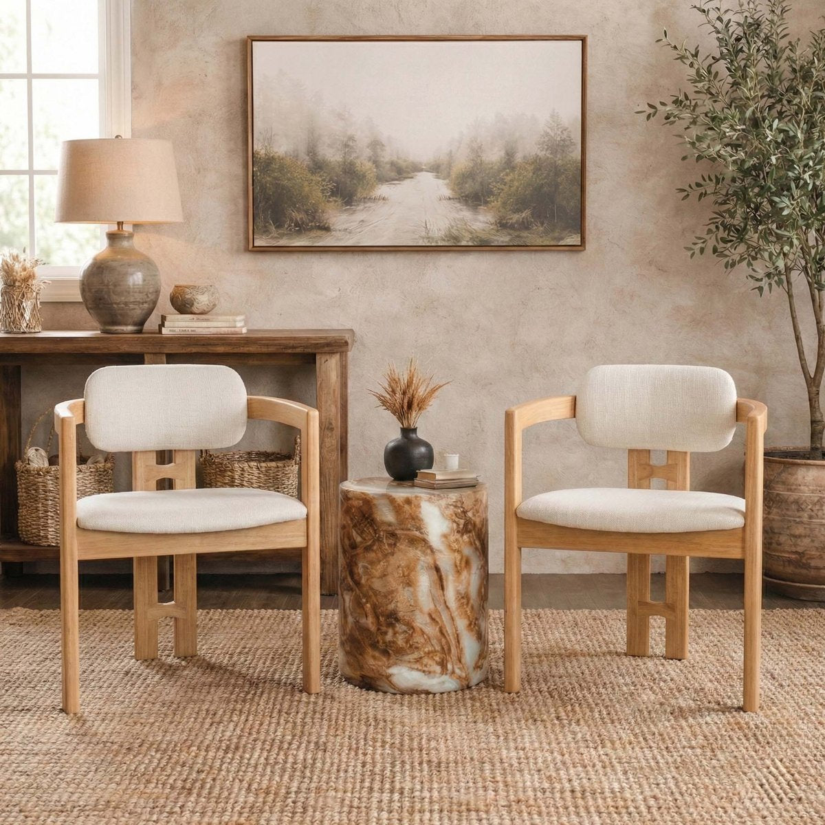 LH Home Monterrey Leather Dining Chair
