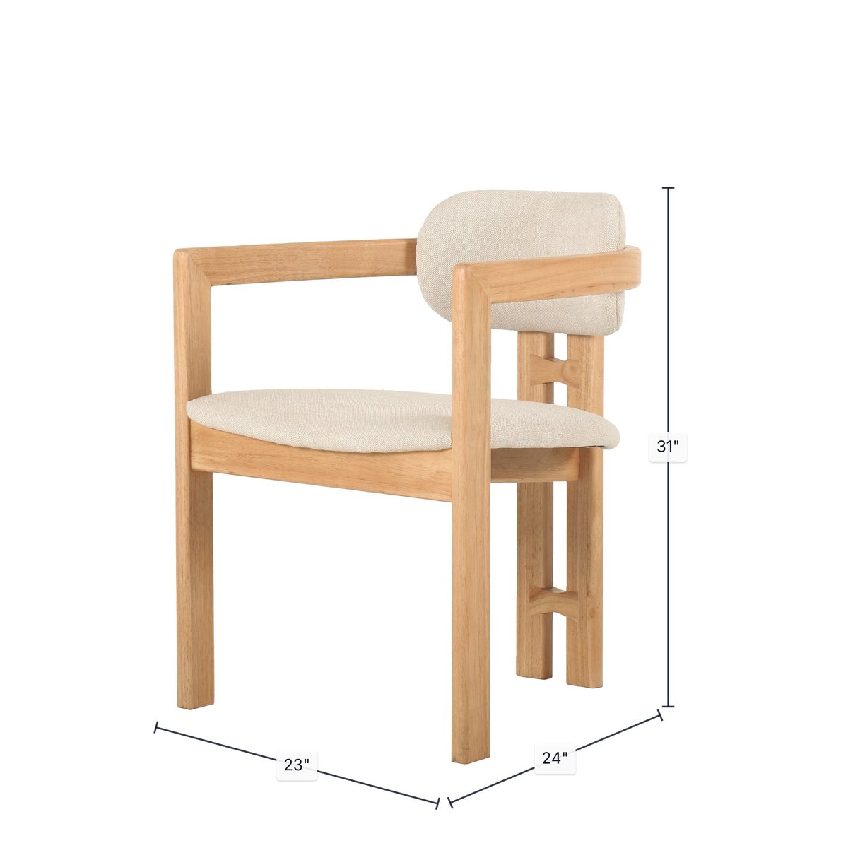 LH Home Monterrey Leather Dining Chair