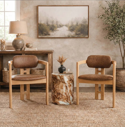 LH Home Monterrey Leather Dining Chair
