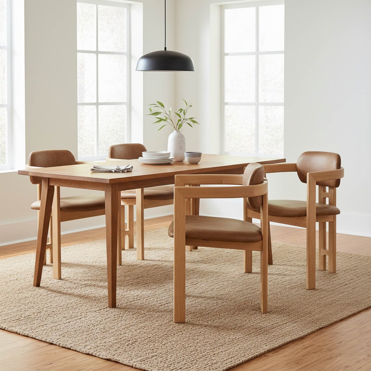 LH Home Monterrey Leather Dining Chair