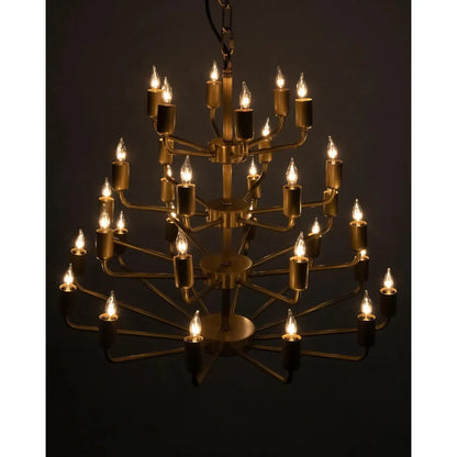 Montoro Metal Chandelier With Antique Brass