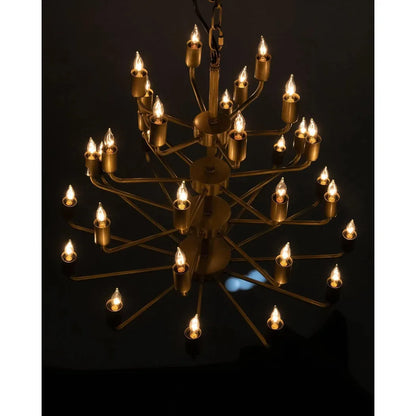 Montoro Metal Chandelier With Antique Brass