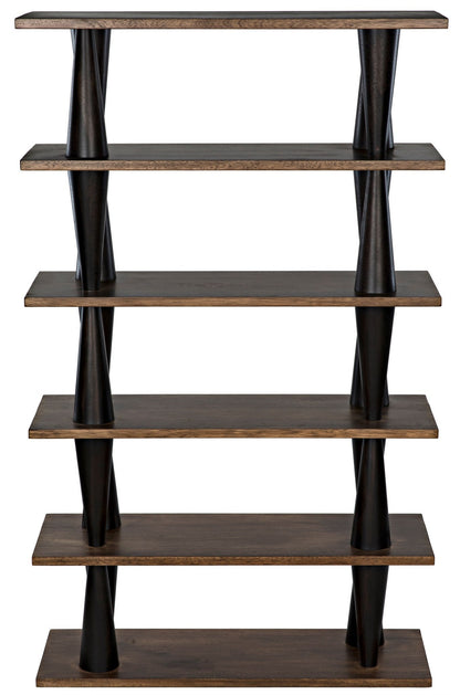 Mood Bookcase, Ebony and Dark Walnut-Bookcases-Noir-Sideboards and Things