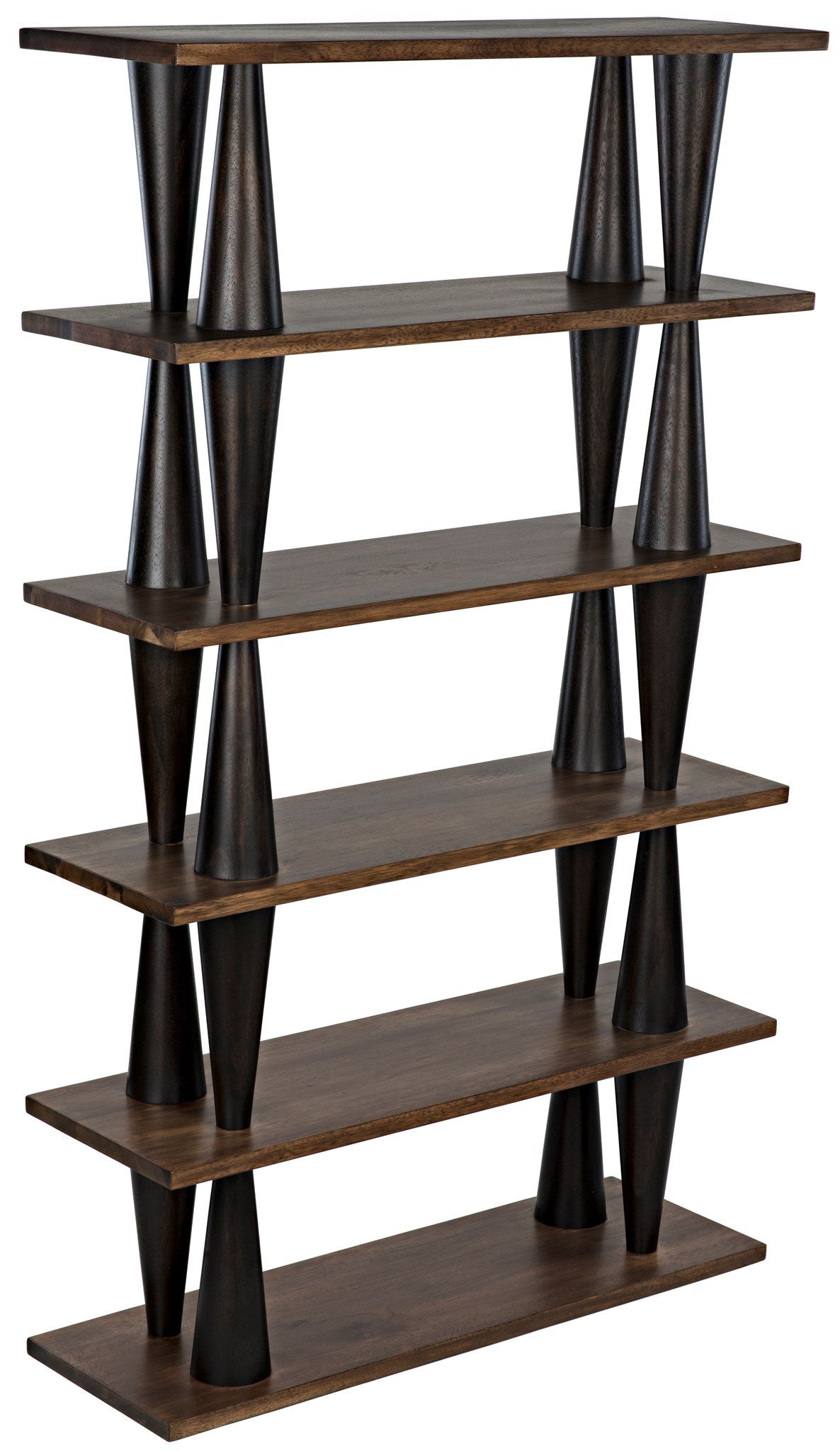 Mood Bookcase, Ebony and Dark Walnut-Bookcases-Noir-Sideboards and Things