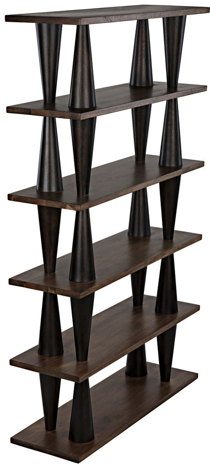 Mood Bookcase, Ebony and Dark Walnut-Bookcases-Noir-Sideboards and Things