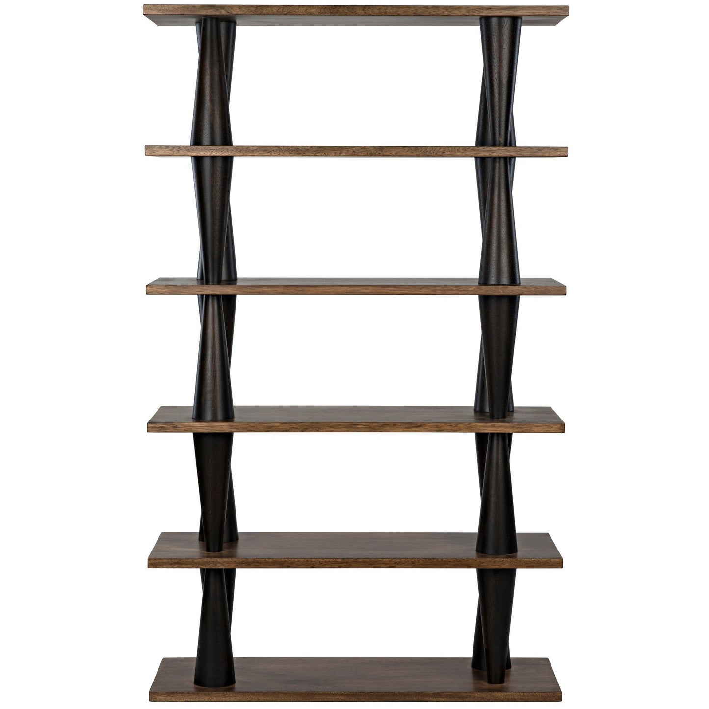 Mood Bookcase, Ebony and Dark Walnut-Bookcases-Noir-Sideboards and Things