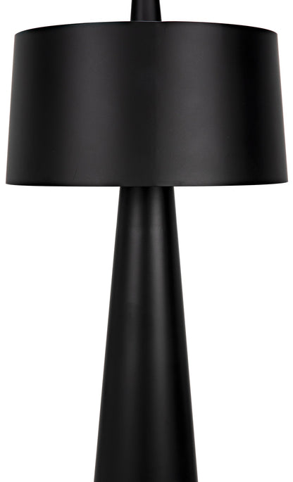 Moray Floor Lamp, Black Steel-Floor Lamps-Noir-Sideboards and Things