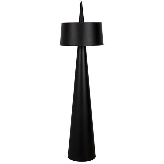 Moray Floor Lamp, Black Steel-Floor Lamps-Noir-Sideboards and Things