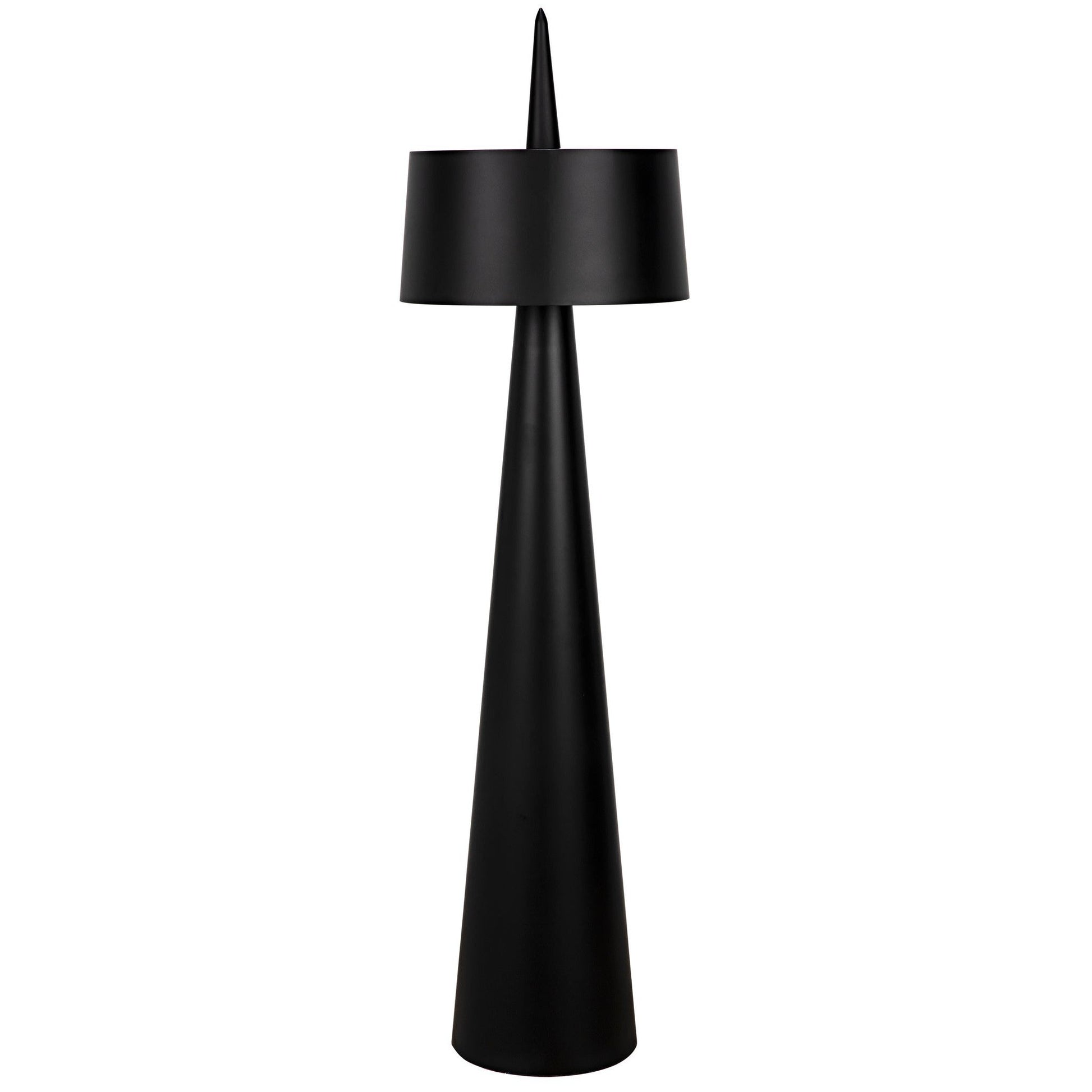 Moray Floor Lamp, Black Steel-Floor Lamps-Noir-Sideboards and Things