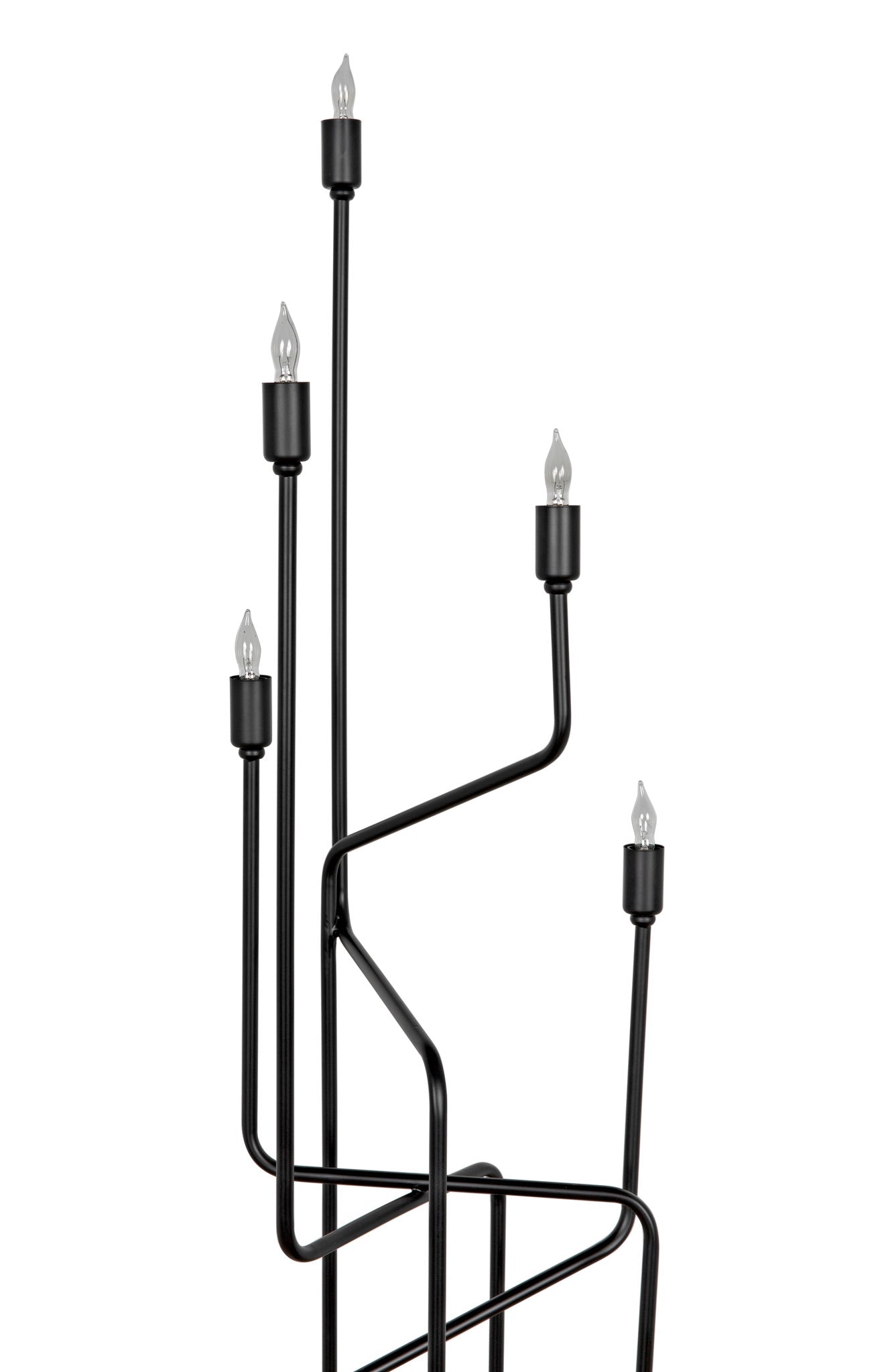 Moriarty Floor Lamp, Black Metal-Floor Lamps-Noir-Sideboards and Things