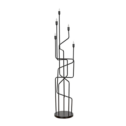 Moriarty Floor Lamp, Black Metal-Floor Lamps-Noir-Sideboards and Things