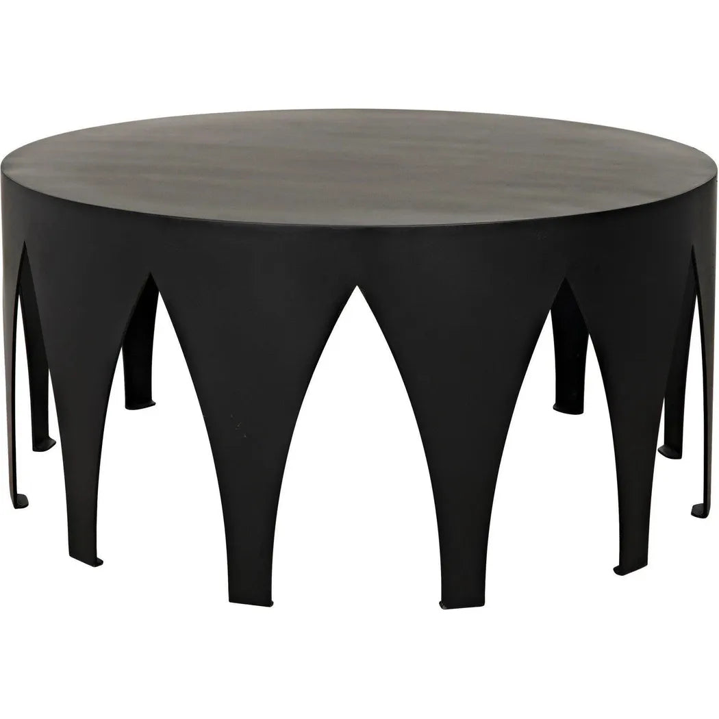 Morocco Black Steel Round Coffee Table