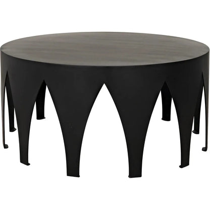 Morocco Black Steel Round Coffee Table