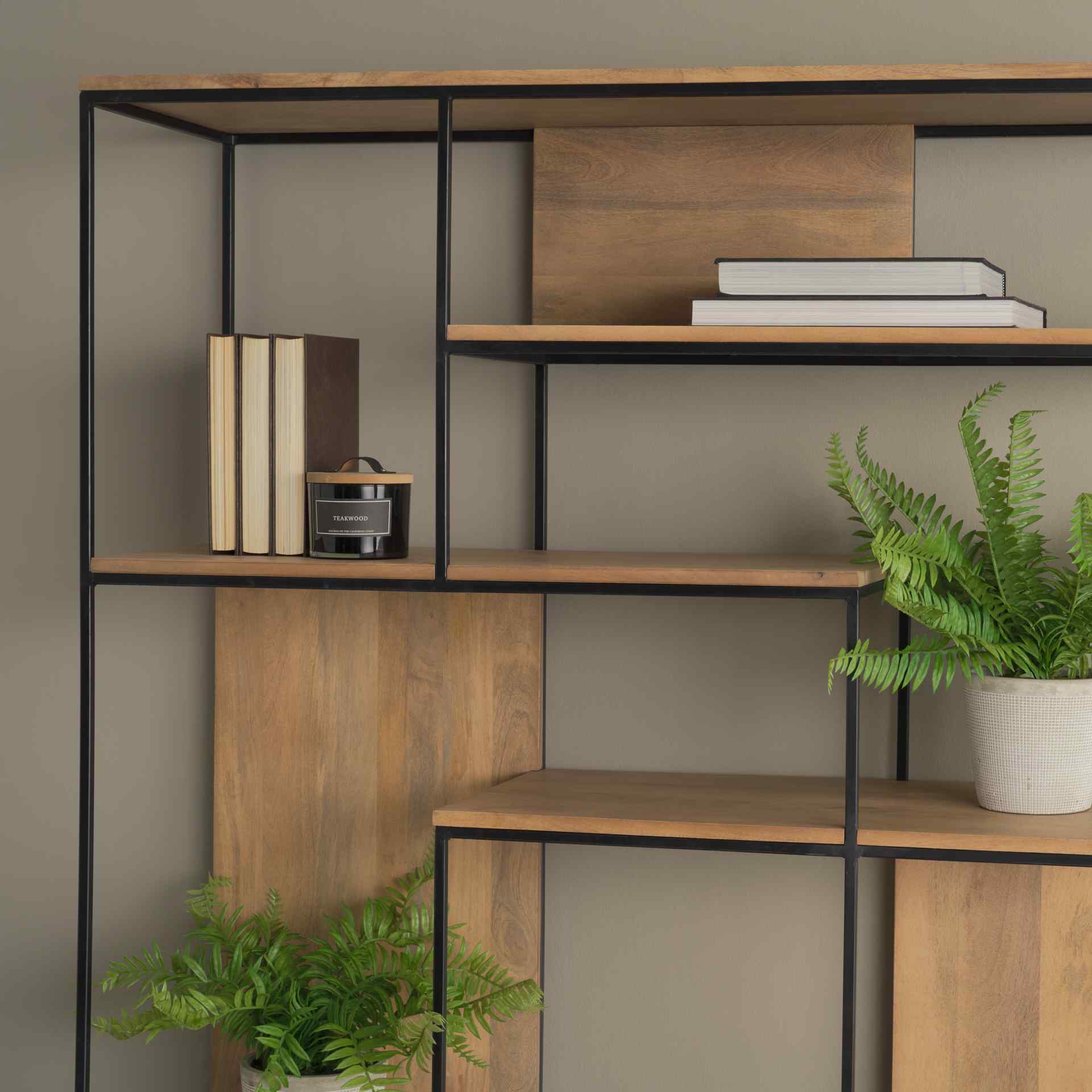 Morris Six Tier Metal Shelving Unit-Etageres-Mercana-LOOMLAN