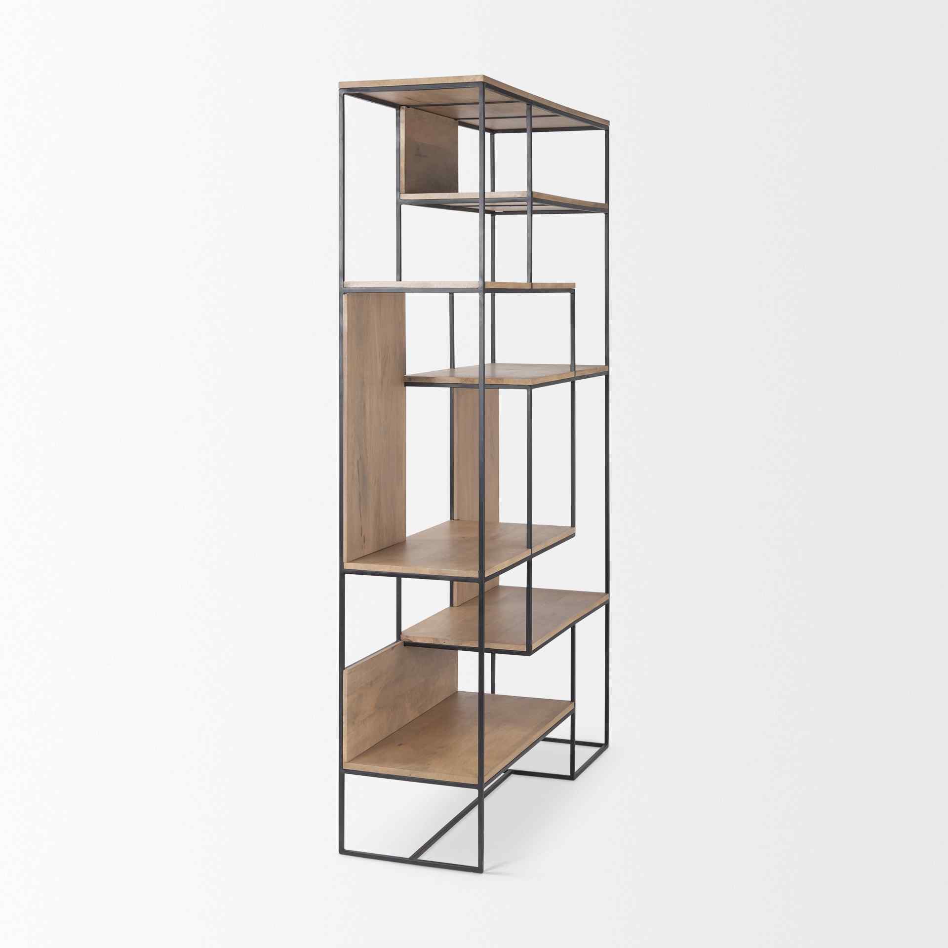 Morris Six Tier Metal Shelving Unit-Etageres-Mercana-LOOMLAN