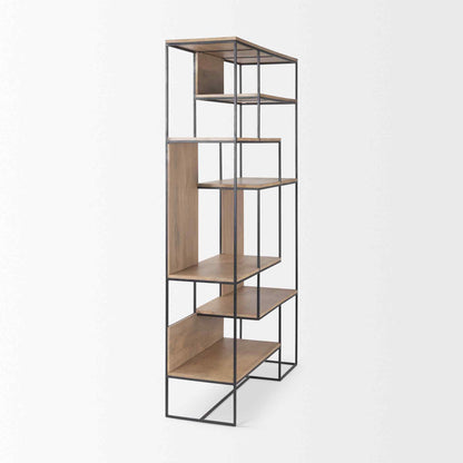Morris Six Tier Metal Shelving Unit-Etageres-Mercana-LOOMLAN