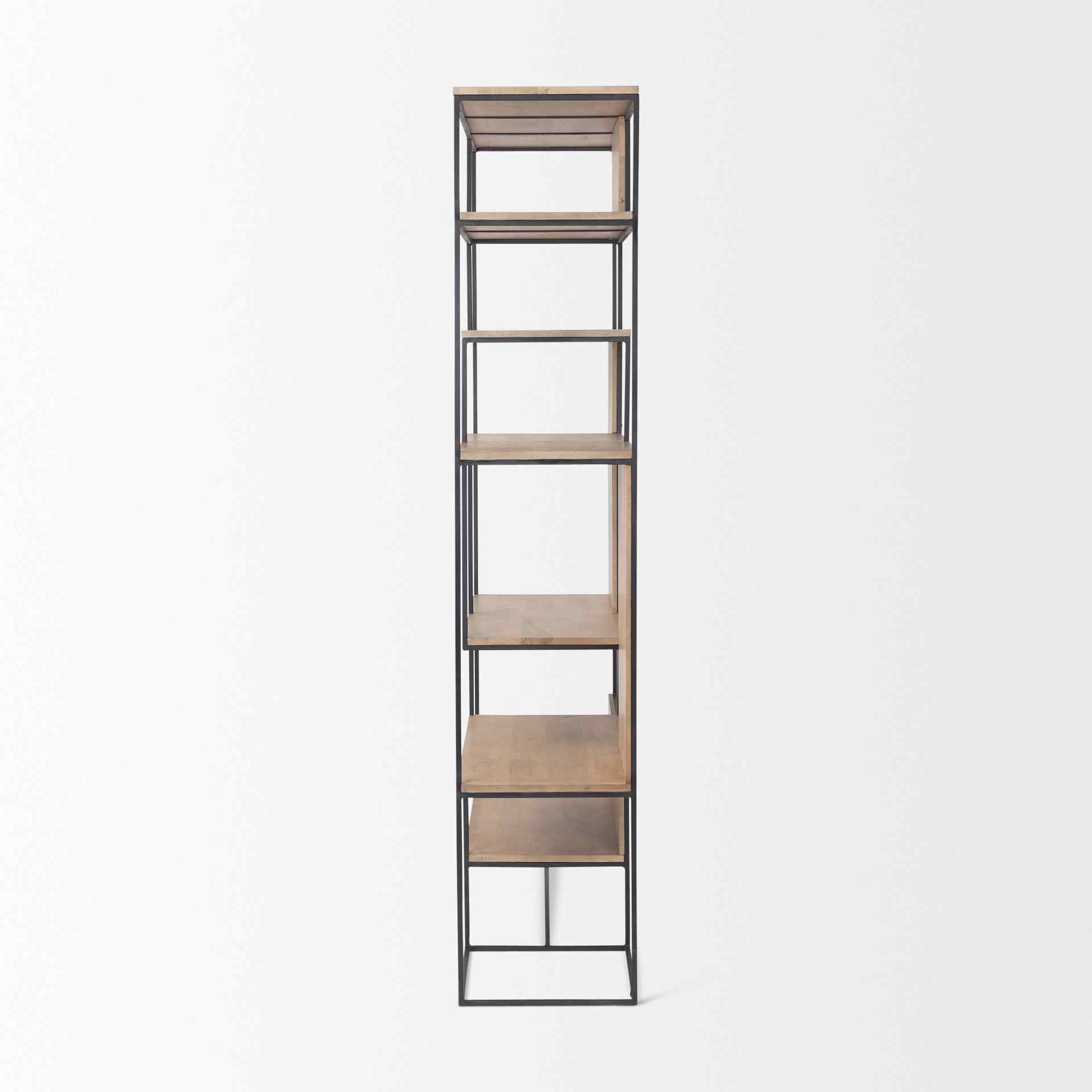 Morris Six Tier Metal Shelving Unit-Etageres-Mercana-LOOMLAN