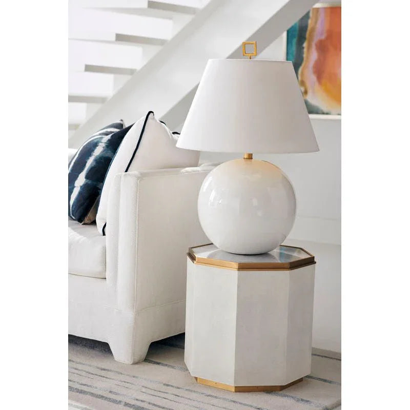 Chelsea House Morrow White Porcelain Brass Finish Table Lamp