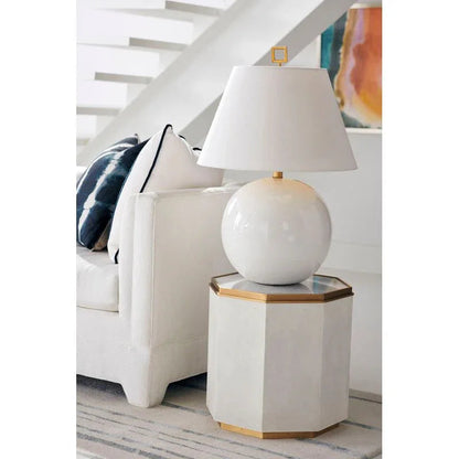 Chelsea House Morrow White Porcelain Brass Finish Table Lamp
