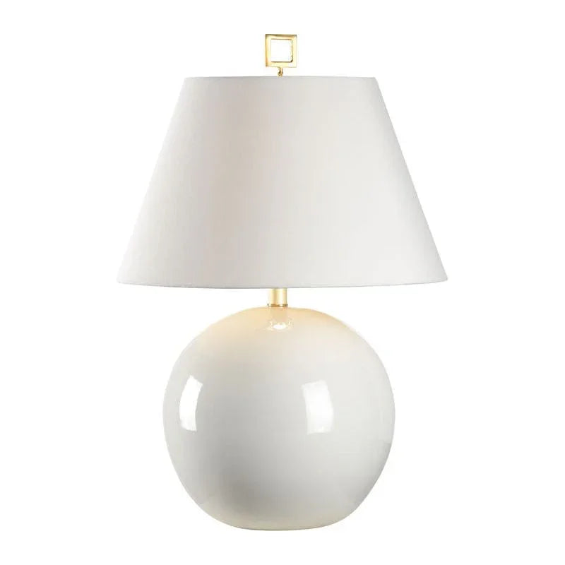 Chelsea House Morrow White Porcelain Brass Finish Table Lamp